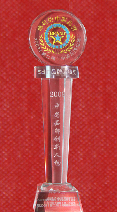 “2009中國品牌創新人物”稱號